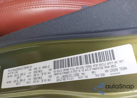 2007 Jeep Wrangler Unlimited Sahara z USA, uszkodzony, nr VIN 1J8GA59137L118582